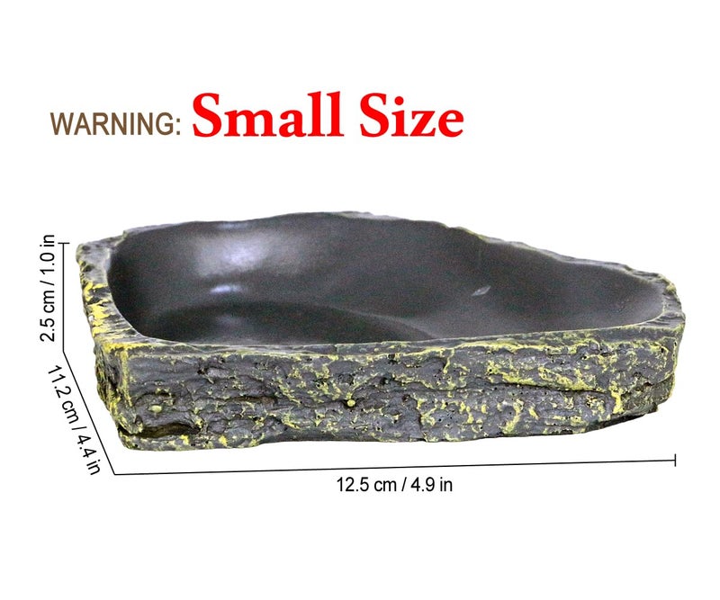 Reptile Feeding Dish Corner Bowl,Water Dish Food Bowl, Amphibians Tank and Little Critters Water Bowl, Reptile Feeding Terrarium Bowls for Bearded Dragon Lizard,Hermit Crab,Gecko,Tortoise,Frog - Image 2